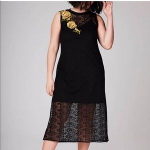 ELVI Black Lace Longline Tunic/Dress